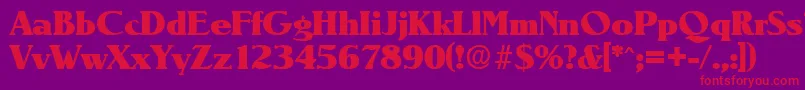 NevadaHeavy Font – Red Fonts on Purple Background