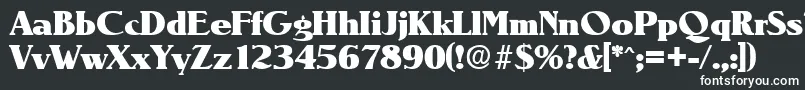 NevadaHeavy-fontti – valkoiset fontit mustalla taustalla