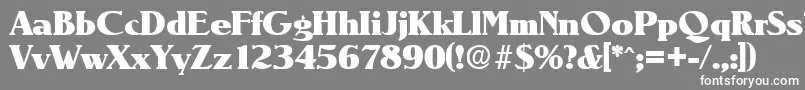 NevadaHeavy Font – White Fonts on Gray Background