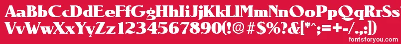 NevadaHeavy Font – White Fonts on Red Background