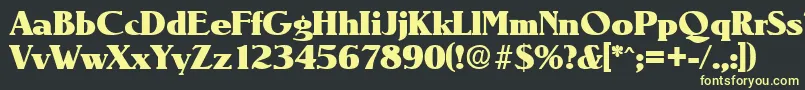 NevadaHeavy Font – Yellow Fonts on Black Background
