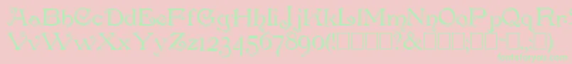 Penhurss Font – Green Fonts on Pink Background