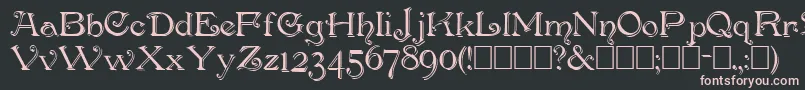 Penhurss Font – Pink Fonts on Black Background