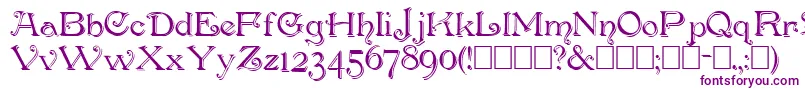 Penhurss Font – Purple Fonts on White Background