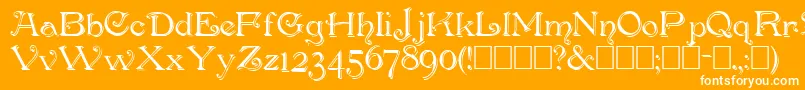 Penhurss Font – White Fonts on Orange Background