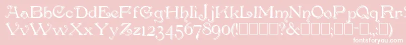 Penhurss Font – White Fonts on Pink Background