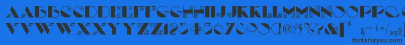 LabyrinthNf Font – Black Fonts on Blue Background