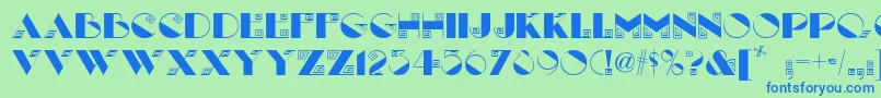 LabyrinthNf Font – Blue Fonts on Green Background