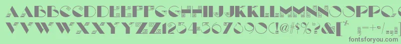 LabyrinthNf Font – Gray Fonts on Green Background