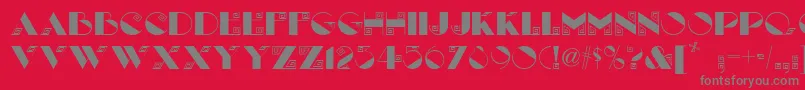 LabyrinthNf Font – Gray Fonts on Red Background