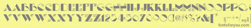 LabyrinthNf Font – Gray Fonts on Yellow Background