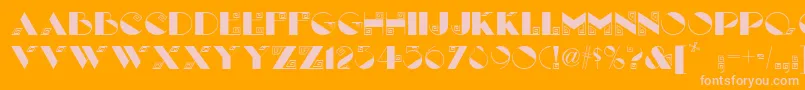 LabyrinthNf Font – Pink Fonts on Orange Background