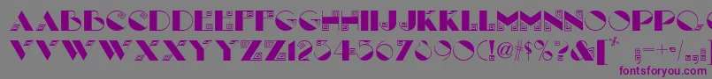 LabyrinthNf Font – Purple Fonts on Gray Background