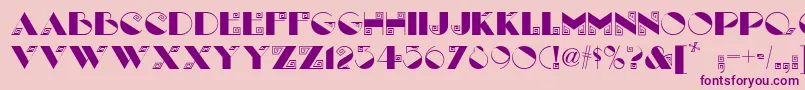 LabyrinthNf-Schriftart – Violette Schriften auf rosa Hintergrund