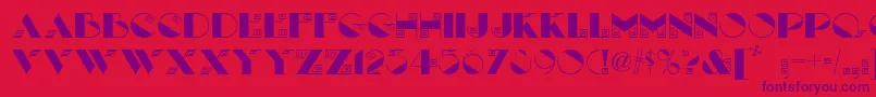 LabyrinthNf Font – Purple Fonts on Red Background