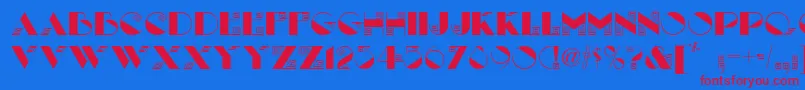 LabyrinthNf Font – Red Fonts on Blue Background