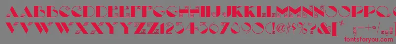 LabyrinthNf Font – Red Fonts on Gray Background