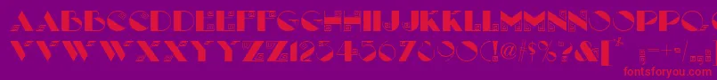 LabyrinthNf Font – Red Fonts on Purple Background