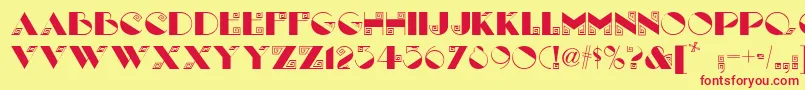 LabyrinthNf Font – Red Fonts on Yellow Background