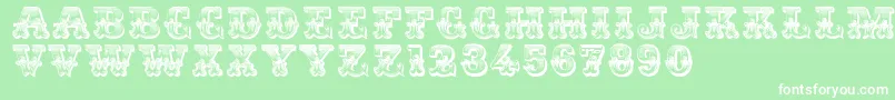 Dsromantiques Font – White Fonts on Green Background