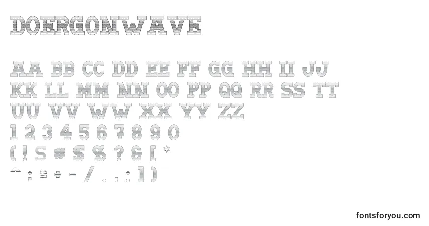Шрифт Doergonwave – алфавит, цифры, специальные символы