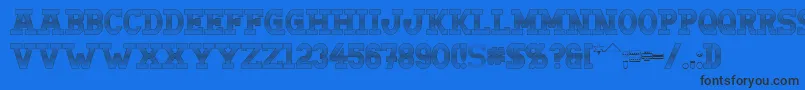 Doergonwave Font – Black Fonts on Blue Background