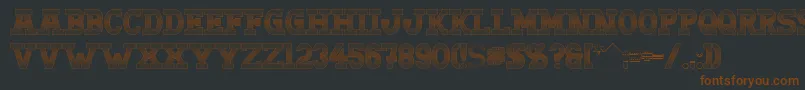 Doergonwave Font – Brown Fonts on Black Background