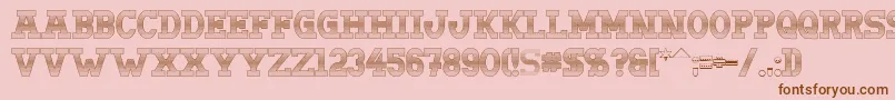 Doergonwave Font – Brown Fonts on Pink Background