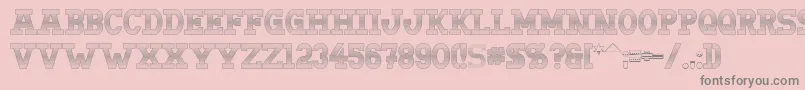 Doergonwave Font – Gray Fonts on Pink Background