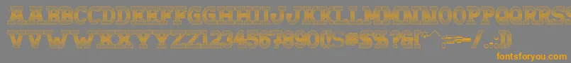 Doergonwave Font – Orange Fonts on Gray Background