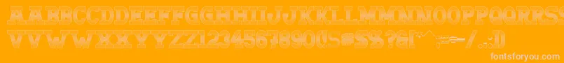 Doergonwave Font – Pink Fonts on Orange Background