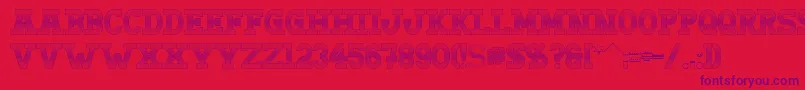 Doergonwave Font – Purple Fonts on Red Background