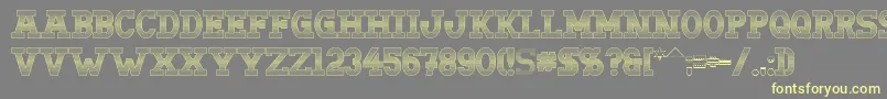 Doergonwave Font – Yellow Fonts on Gray Background