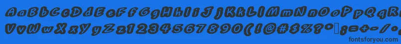 Bublemuble Font – Black Fonts on Blue Background