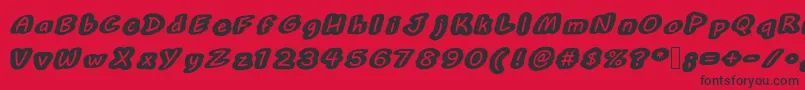 Bublemuble Font – Black Fonts on Red Background