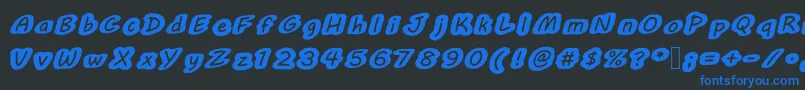 Bublemuble Font – Blue Fonts on Black Background