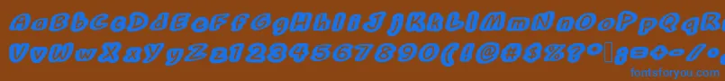 Bublemuble Font – Blue Fonts on Brown Background