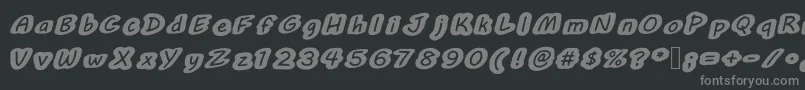 フォントBublemuble – 黒い背景に灰色の文字