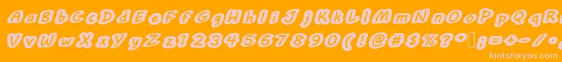 Bublemuble Font – Pink Fonts on Orange Background
