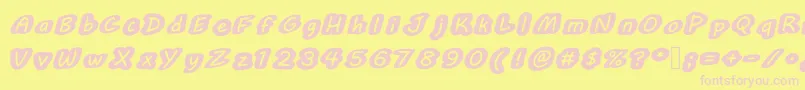 Bublemuble Font – Pink Fonts on Yellow Background