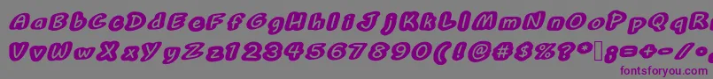 Bublemuble Font – Purple Fonts on Gray Background