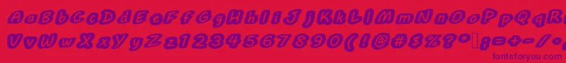 Bublemuble Font – Purple Fonts on Red Background