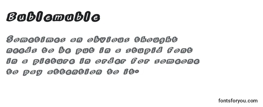Bublemuble Font