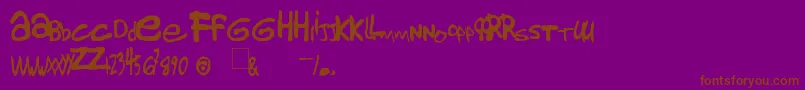 Gorillaz Font – Brown Fonts on Purple Background