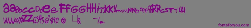 Шрифт Gorillaz – фиолетовые шрифты на сером фоне