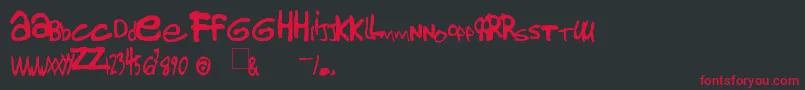Gorillaz Font – Red Fonts on Black Background