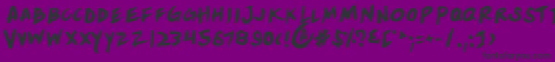 Yellowr Font – Black Fonts on Purple Background