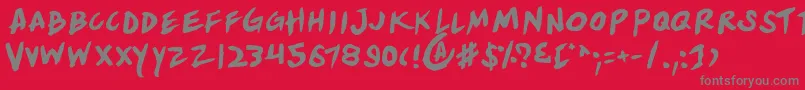 Yellowr Font – Gray Fonts on Red Background