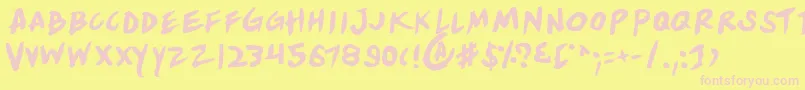 Yellowr Font – Pink Fonts on Yellow Background