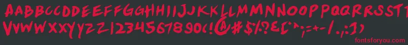 Yellowr Font – Red Fonts on Black Background